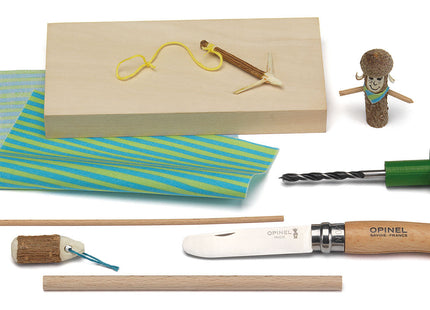 KOSMOS Schnitzen Komplett-Set – Ein Holzboot selber bauen – Werkzeuge und Material mit beispielhaften Schnitzarbeiten