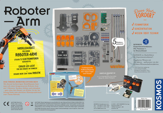 KOSMOS 620028 - Roboter Arm, Modellbausatz, Motoren, Experimentierkasten