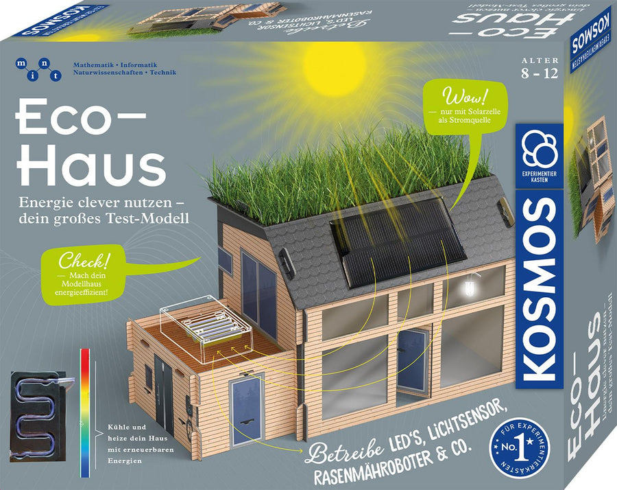 KOSMOS 621070 - Eco-Haus, Hausmodell mit regenerativer Energie, MINT-Experimentierkasten