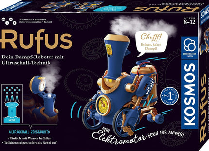 KOSMOS 621131 - Rufus, Dampf-Roboter mit Ultraschall-Technik, Mint-Experimentierkasten
