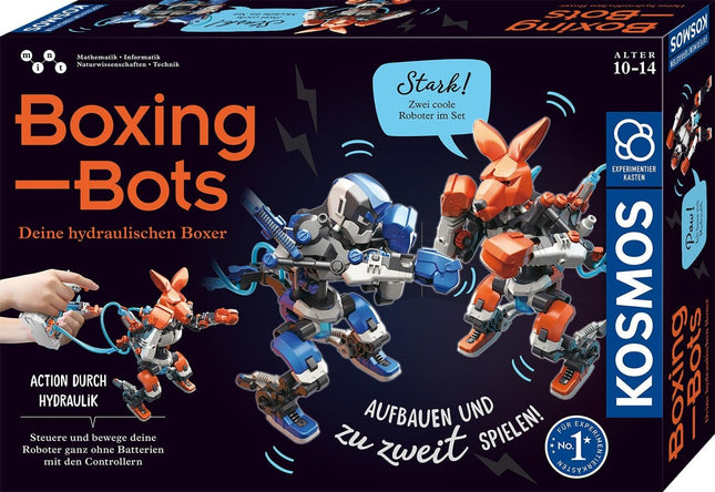 KOSMOS 621162 - Boxing-Bots, Deine hydraulischen Boxer, Zu zweit bauen und spielen, MINT-Experimentierkasten