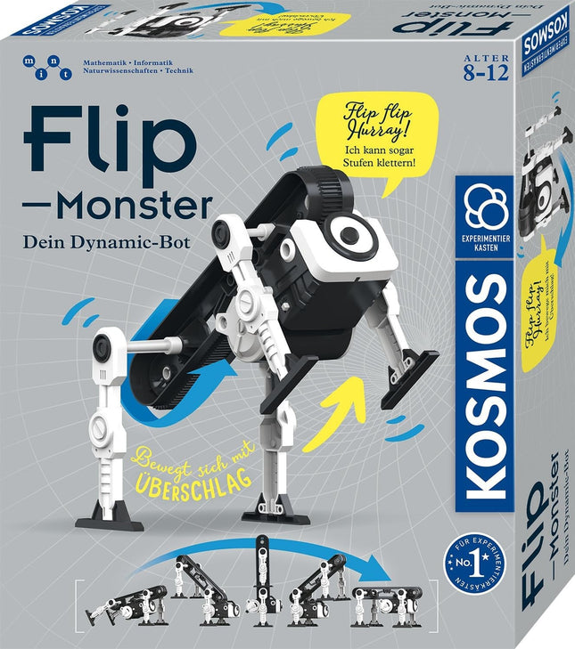 KOSMOS 621223 - Flip-Monster, Dynamic-Bot, Roboter-Bausatz, MINT-Experimentierkasten