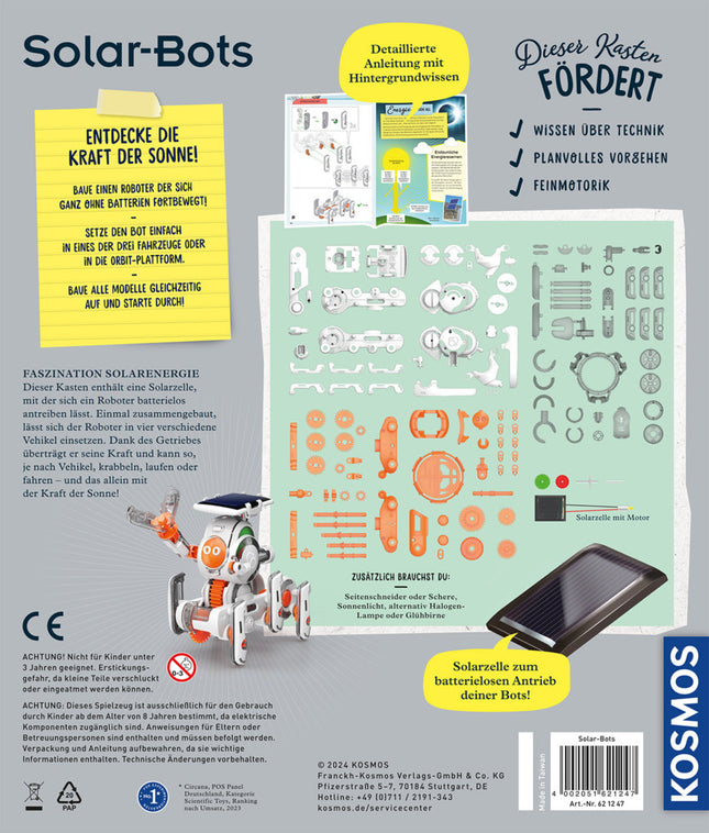KOSMOS 621247 - Solar-Bots, Dynamic-Bot, Solar-Roboter-Bausatz, MINT-Experimentierkasten