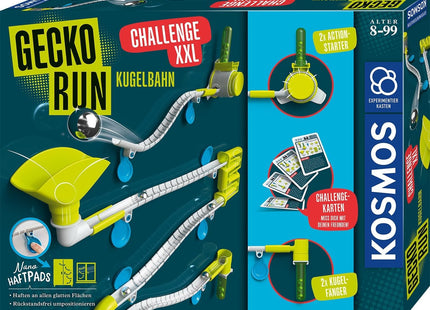 KOSMOS 621285 - Gecko Run Challenge XXL, Kugelbahn, Experimentierkasten Physik+Elektronik