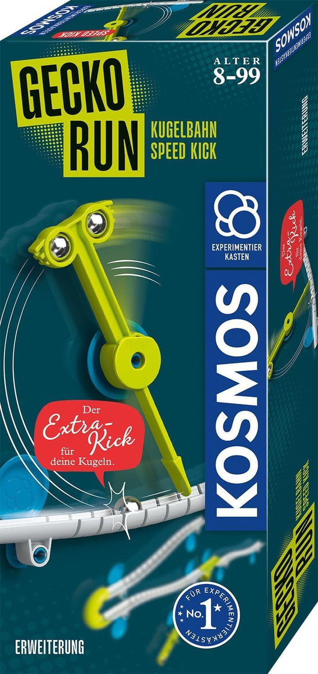 KOSMOS 621308 - Gecko Run, Kugelbahn Speed Kick Erweiterung, MINT Experimentierkasten