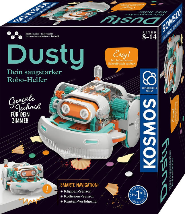 KOSMOS 621322 - Dusty-Dein saugstarker Robo-Helfer, Staubsaugerroboter, Experimentierkasten mint