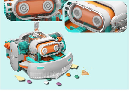 KOSMOS 621322 - Dusty-Dein saugstarker Robo-Helfer, Staubsaugerroboter, Experimentierkasten mint