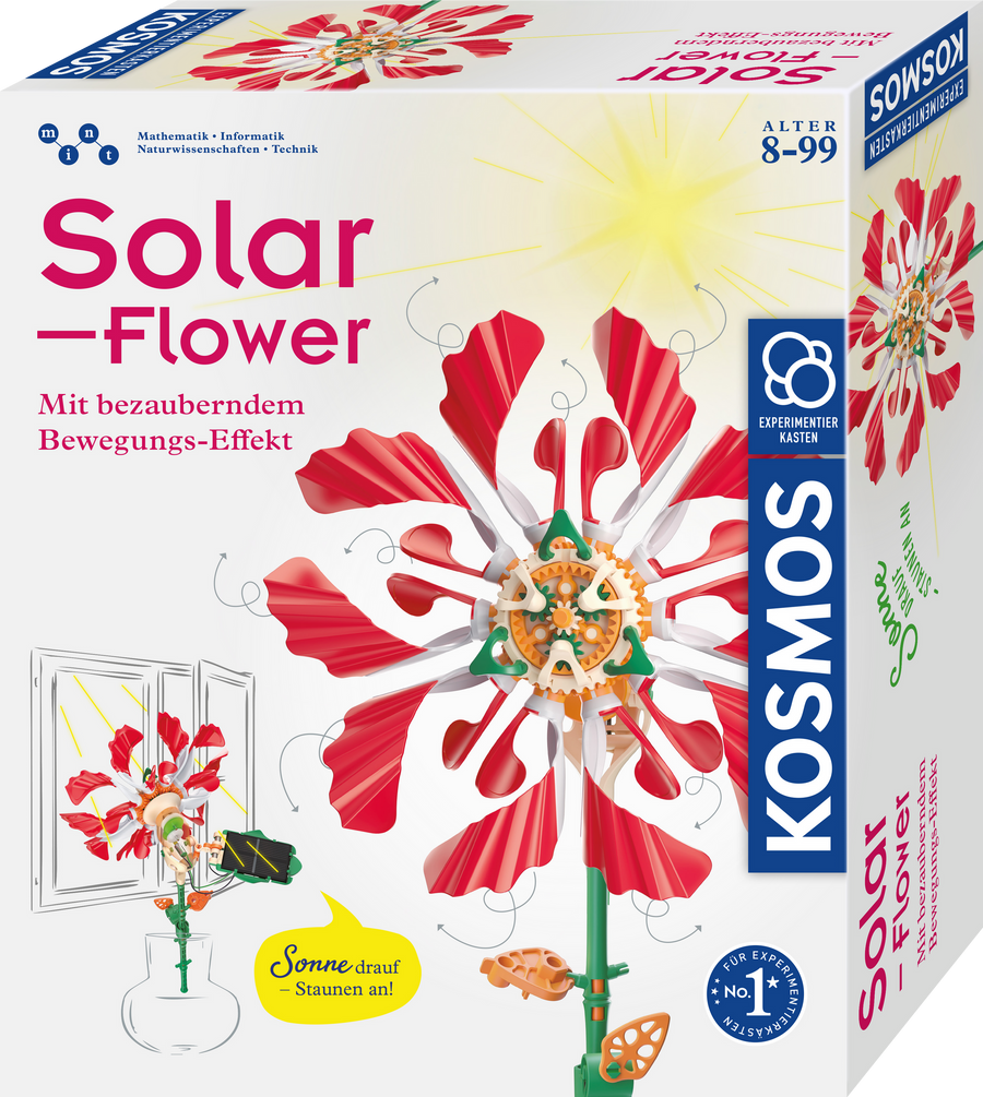 KOSMOS Solar-Flower – Solar-Experimentierkasten ab 8 Jahren – Bausatz mit solarbetriebener Blume