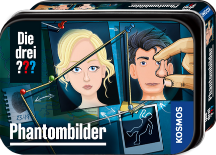 KOSMOS Die drei ??? Phantombilder ab 8 Jahren – Originalverpackung des Phantombilder-Sets in der Metalldose