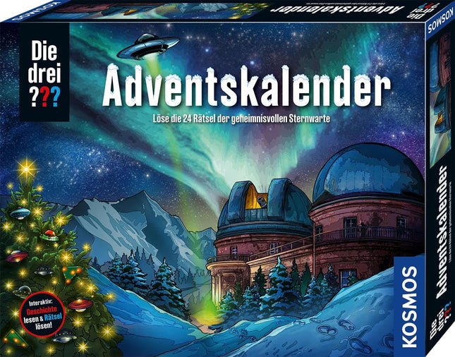 KOSMOS 632656 - Die drei ??? Adventskalender 2025, Löse die 24 Rätsel der geheimnisvollen Sternwarte