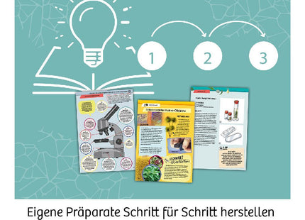KOSMOS 636098 - Mikroskop, Schüler-Mikroskop mit exakter Mechanik, MINT-Experimentierkasten