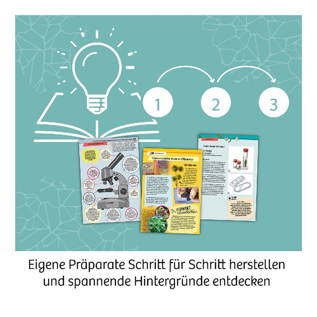 KOSMOS 636098 - Mikroskop, Schüler-Mikroskop mit exakter Mechanik, MINT-Experimentierkasten