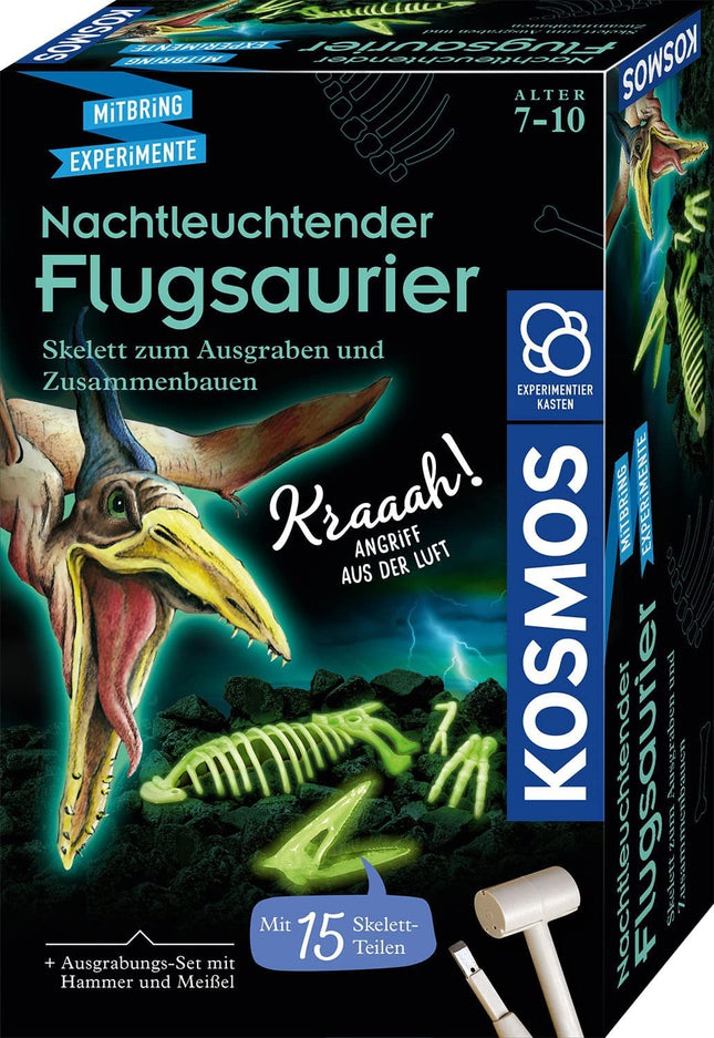 KOSMOS 63616 - Nachtleuchtender Flugsaurier, Dino-Ausgrabungs-Set, Experimentierkasten