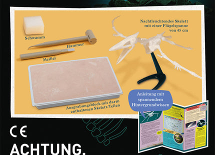 KOSMOS 63616 - Nachtleuchtender Flugsaurier, Dino-Ausgrabungs-Set, Experimentierkasten