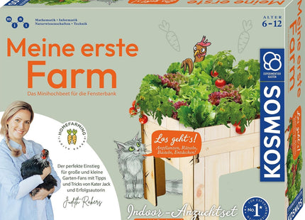 KOSMOS 637262 - Meine erste Farm, Mini-Hochbeet für die Fensterbank, Judith Rakers, MINT-Experimentierkasten