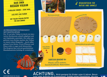 KOSMOS 637286 - Urzeit-Vulkan, Bauen-Anmalen-Ausbrechen, MINT-Experimentierkasten