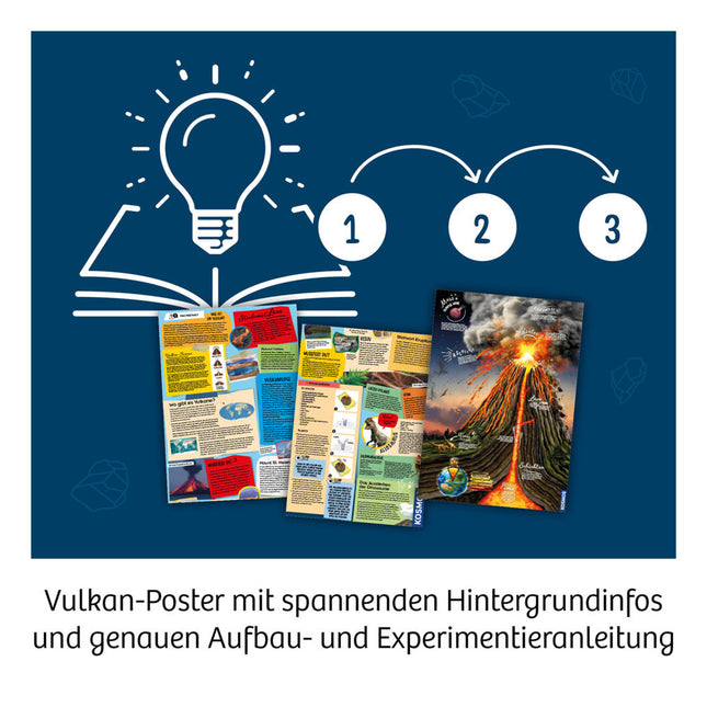 KOSMOS 637286 - Urzeit-Vulkan, Bauen-Anmalen-Ausbrechen, MINT-Experimentierkasten