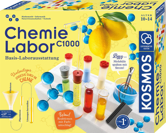 KOSMOS 645540 - Chemielabor C1000, Basis Laborausstattung - Experimentierkasten