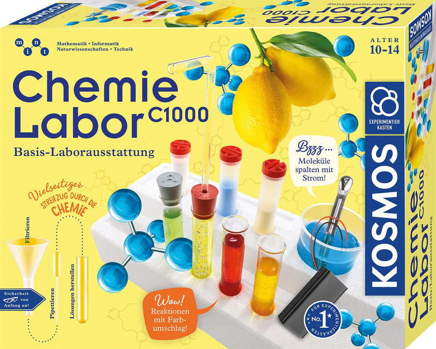 KOSMOS 645540 - Chemielabor C1000, Basis Laborausstattung - Experimentierkasten