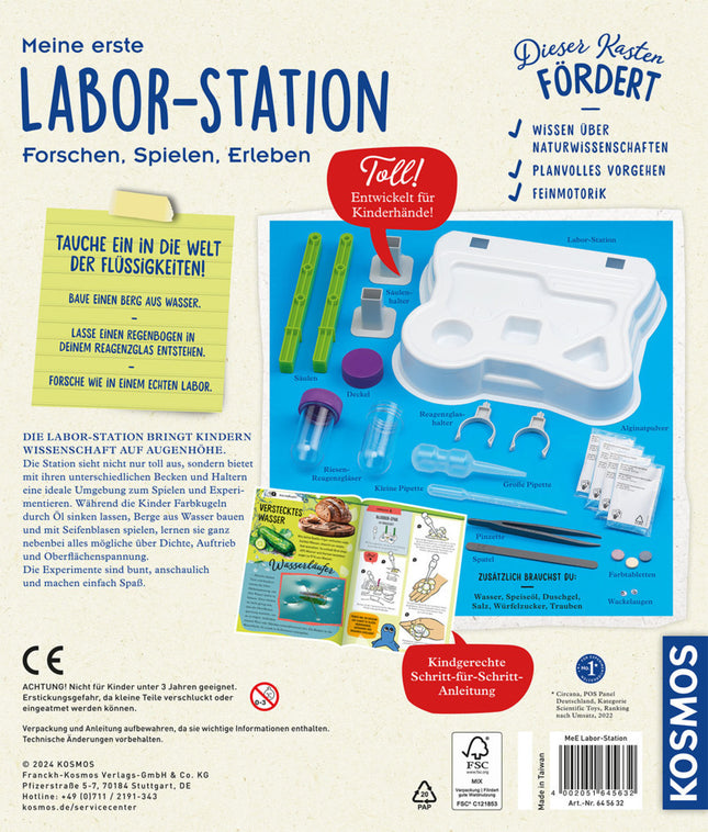 KOSMOS 645632 - Meine erste Labor-Station, Chemiebaukasten, MINT-Experimentierkasten ab 5 Jahren