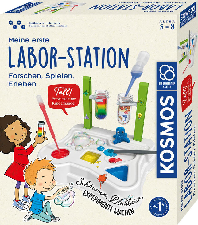 KOSMOS 645632 - Meine erste Labor-Station, Chemiebaukasten, MINT-Experimentierkasten ab 5 Jahren