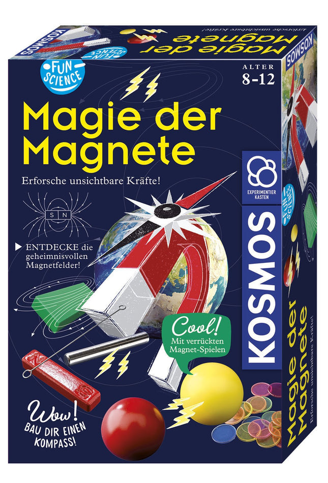 KOSMOS 654146 - Fun Science, Magie der Magnete, Kompass, Experimentierkasten