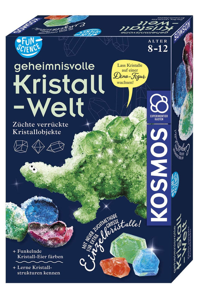 KOSMOS 654153 - Fun Science, Geheimnisvolle Kristallwelt, Kristalle züchten, Experimentierkasten