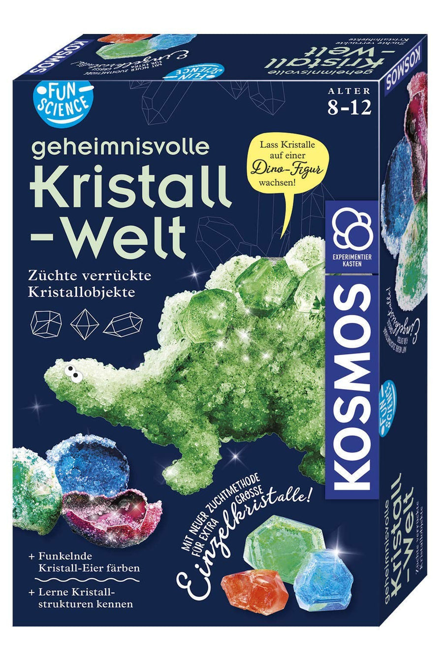 KOSMOS 654153 - Fun Science, Geheimnisvolle Kristallwelt, Kristalle züchten, Experimentierkasten