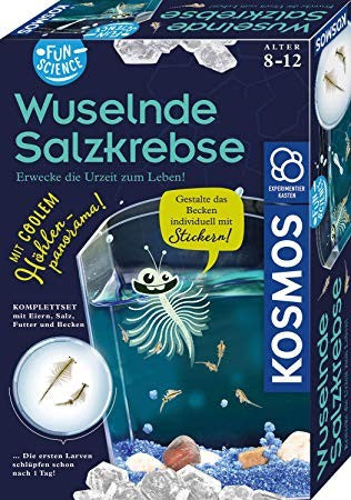 KOSMOS 654160 - Fun Scienc, Wuselnde Salzkrebse, Urzeit, Experimentierkasten