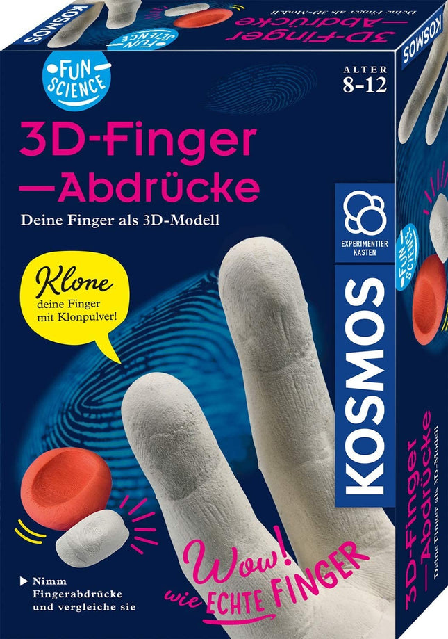 KOSMOS 654221 - Fun Science, 3D-Fingerabdrücke, Experimentierkasten