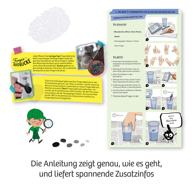 KOSMOS 654221 - Fun Science, 3D-Fingerabdrücke, Experimentierkasten