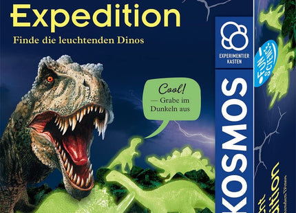 KOSMOS 654276 - Fun Science Schwarzlicht Expedition, Dino-Ausgrabungsset, Experimentierkasten