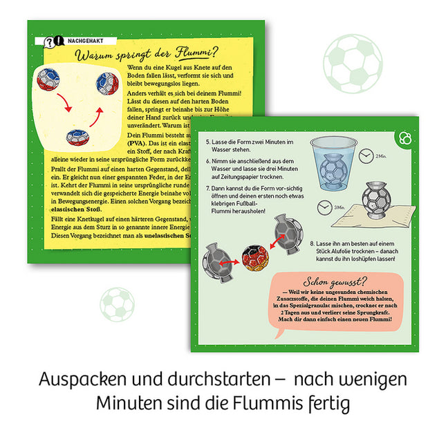 Fußball-Flummis - Lass bunte Bälle durch dein Zimmer hüpfen - Experimentierkasten