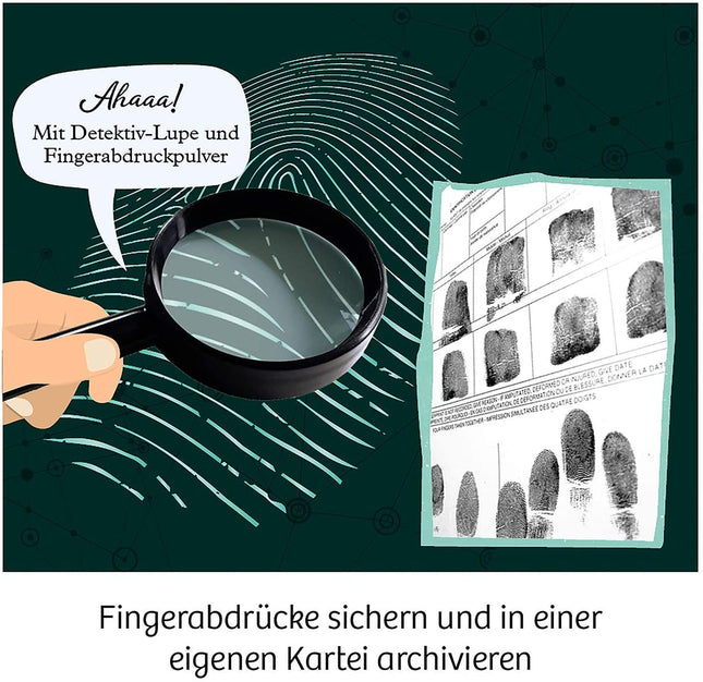 Finger-Abdrücke (Experimentierkasten) - Spuren sichern - Täter überführen.