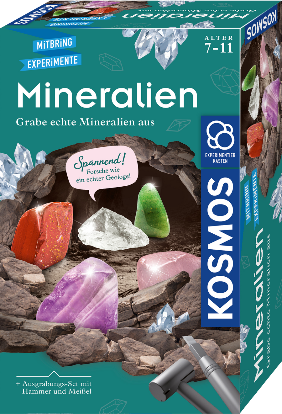 KOSMOS Mineralien – Ausgrabungs-Set ab 7 Jahren – Originalverpackung des Mineralien-Ausgrabungssets
