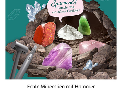 KOSMOS Mineralien – Ausgrabungs-Set ab 7 Jahren – Die fünf enthaltenen Mineralien in der Herstellerdarstellung