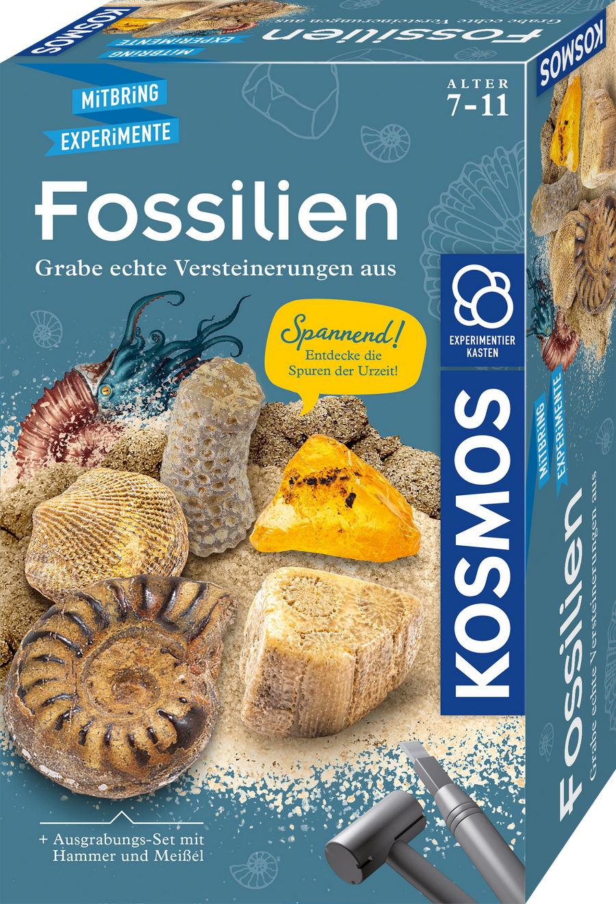 KOSMOS Fossilien – Ausgrabungs-Set ab 7 Jahren – Originalverpackung des Fossilien-Ausgrabungssets