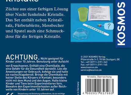 KOSMOS 657963 - Überraschungskristalle selber züchten, Experimentierkasten
