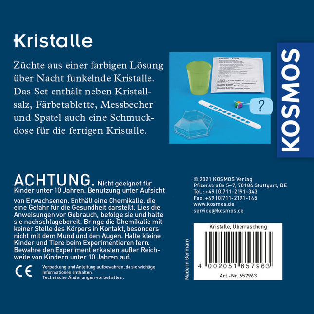 KOSMOS 657963 - Überraschungskristalle selber züchten, Experimentierkasten