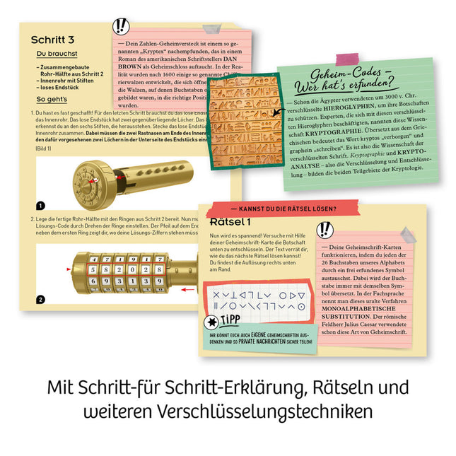 KOSMOS 658076 - Geheim Codes, Zahlen Geheimverstecke, Experimentierkasten