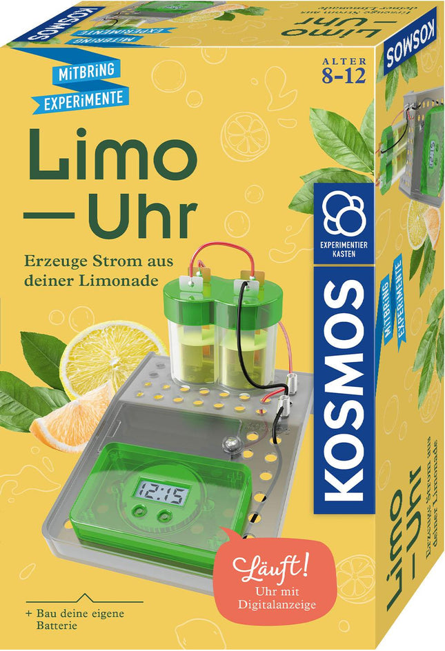 Limo-Uhr - Erzeuge Strom aus deiner Limonade - Experimentierkasten