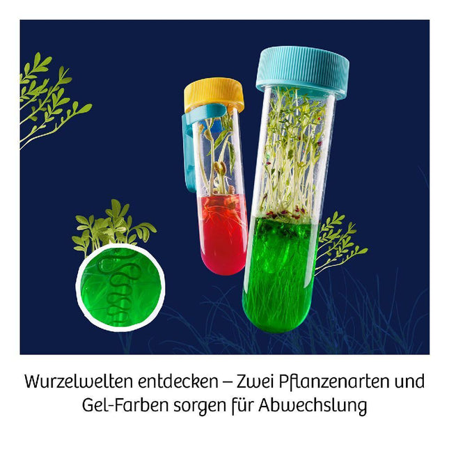 KOSMOS 658168 - Fun Science Aqua-Gel Pflanzen, Wurzelwachstum hautnah erleben, Experimentierkasten