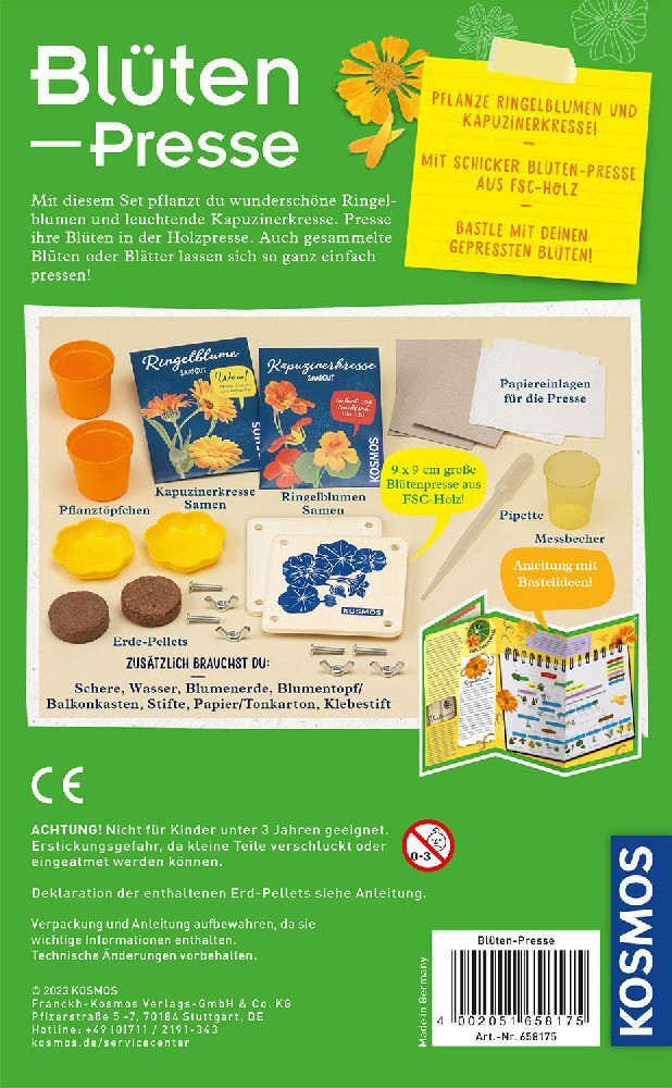 Blüten-Presse - Züchte und sammle Pflanzen und presse sie - Experimentierkasten