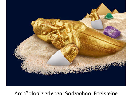 KOSMOS Pharaonen-Schatz – Ausgrabungs-Set ab 7 Jahren – Sarkophag- und Kanopen-Nachbildungen sowie zwei Mineralien