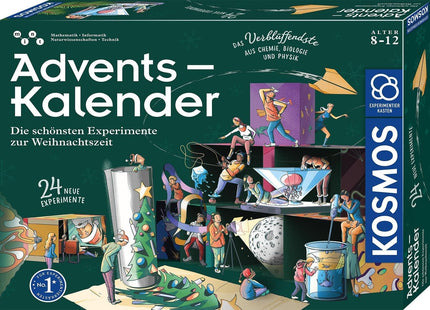 KOSMOS 661083 - Adventskalender, Durchstarter-Experimente zur Weihnachtszeit, MINT-Esperimentierkasten
