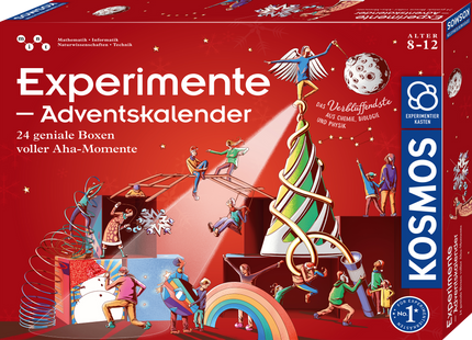 KOSMOS Experimente-Adventskalender 2026 – 24 Versuche ab 8 Jahren – Verpackung Vorderseite