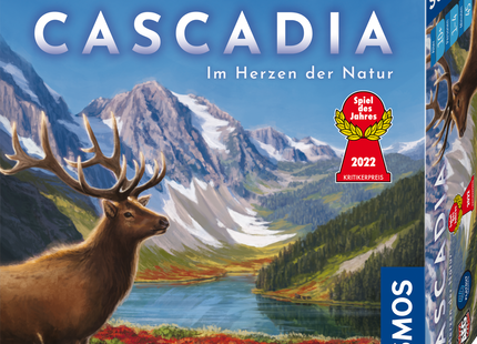 Cascadia Im Herzen der Natur: Spielschachtel mit Landschaft und Hirsch