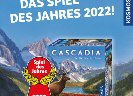 Cascadia: Herstellerbild zur Auszeichnung Spiel des Jahres 2022