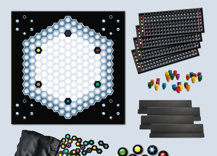 KOSMOS Einfach Genial – Strategisches Legespiel ab 8 Jahren – Spielplan, Symbolsteine, Ablagebänke, Beutel und Wertungsmaterial