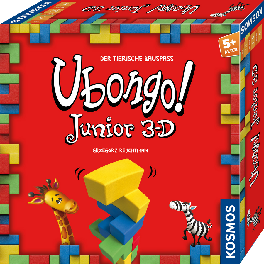 KOSMOS Ubongo Junior 3-D – Bauspiel ab 5 Jahren – Verpackung Vorderseite